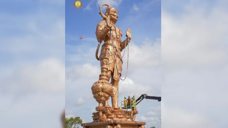 A Symbol of Unity: 90-foot Hanuman Statue Takes Center Stage in Texas