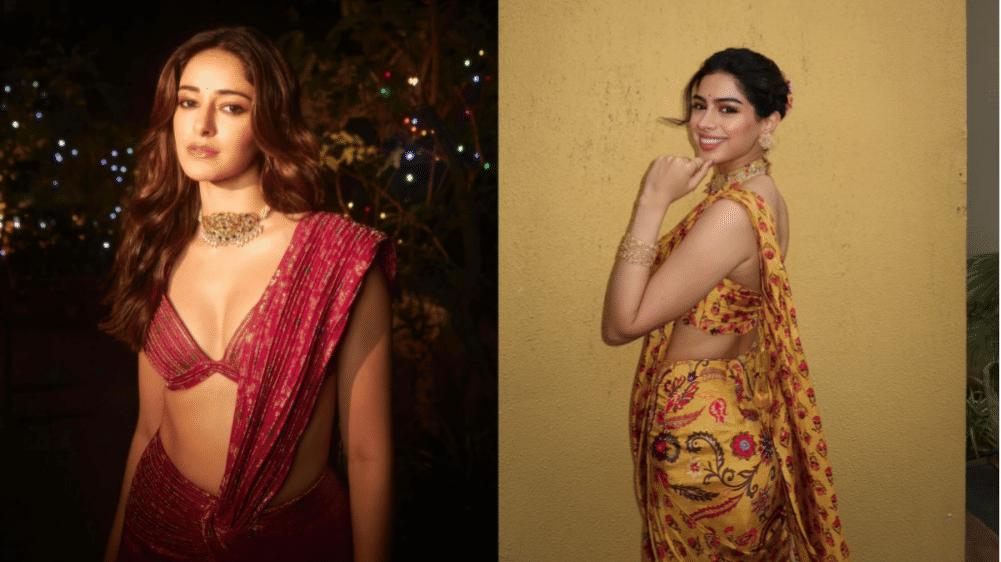 Khushi-Ananya: Take A Cue From Gen Z Celebs To Level Up Your Saree Styling Game For Party Season