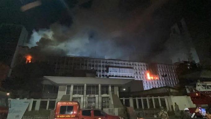 Massive Fire Breaks Out at Bangladesh Secretariat, Damaging Official Documents