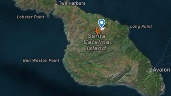 Plane Crashes on Catalina Island off Southern California Coast