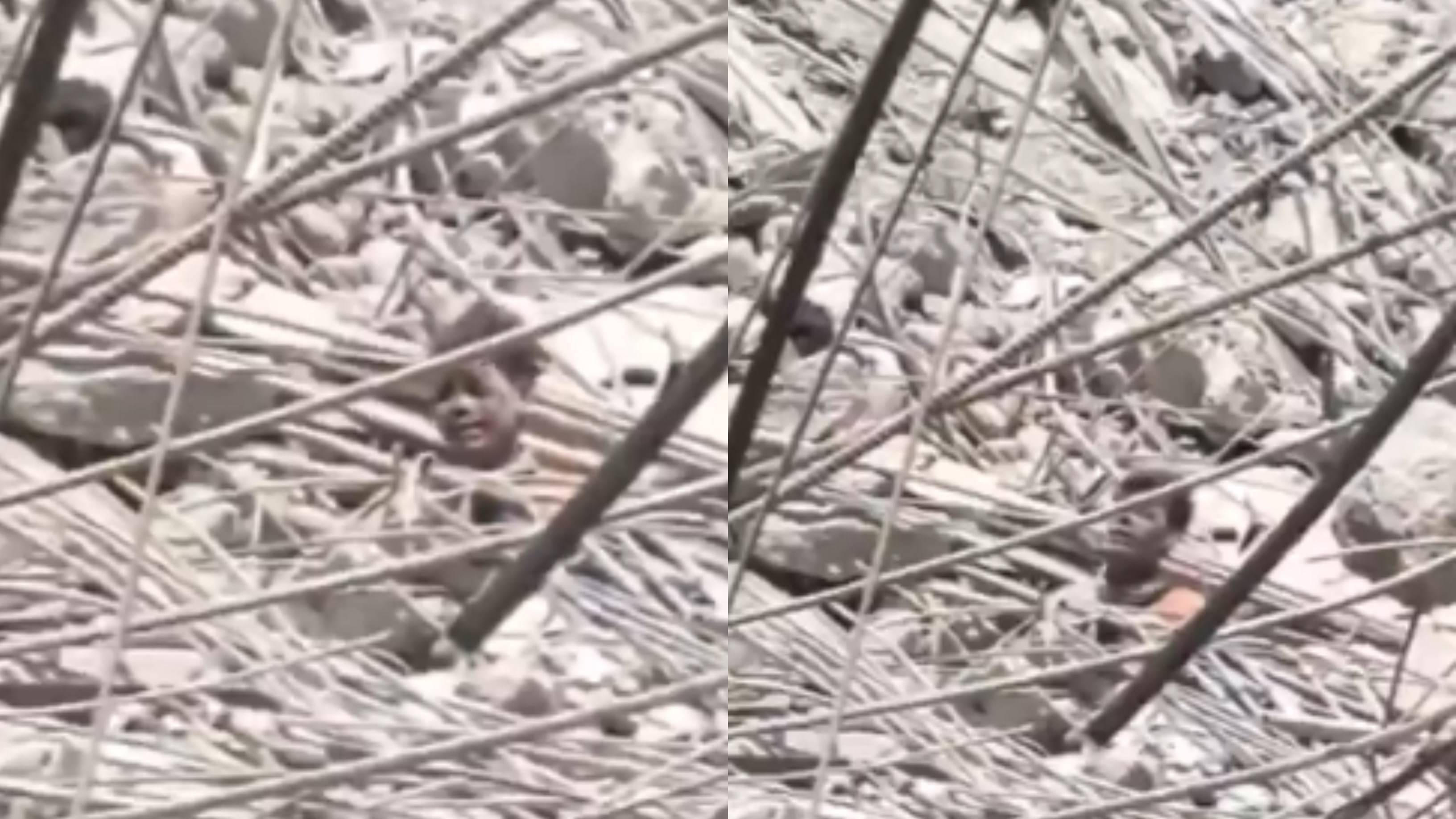 Crushing 17 Second Video Of Man Stuck In Rubble Captures Extent Of Earthquake In Bangkok