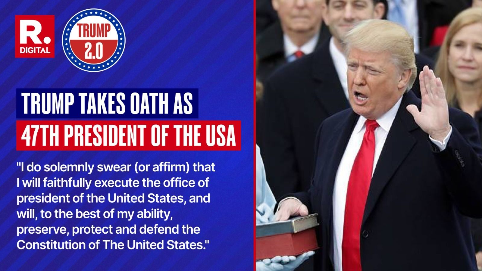 BREAKING: Donald Trump Takes Oath as 47th President of The US