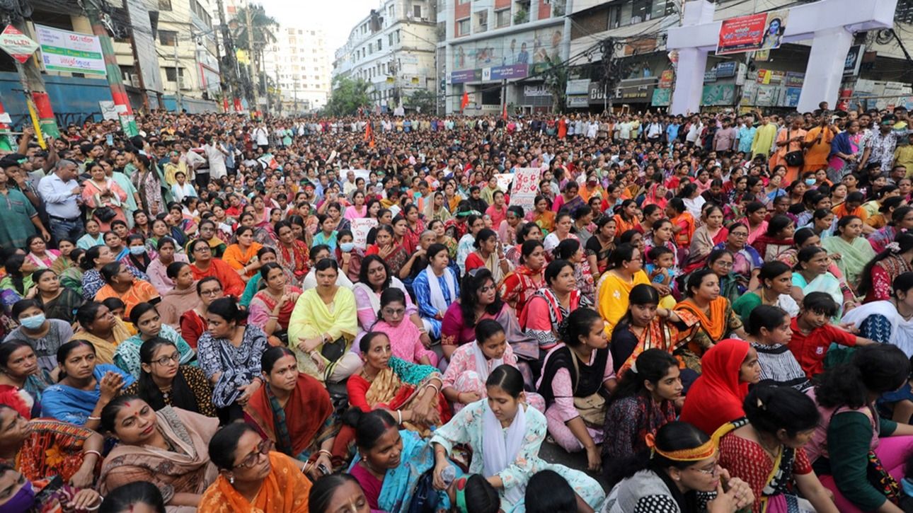 Thousands of Minority Hindus in Bangladesh Rally to Demand Protection from Attacks