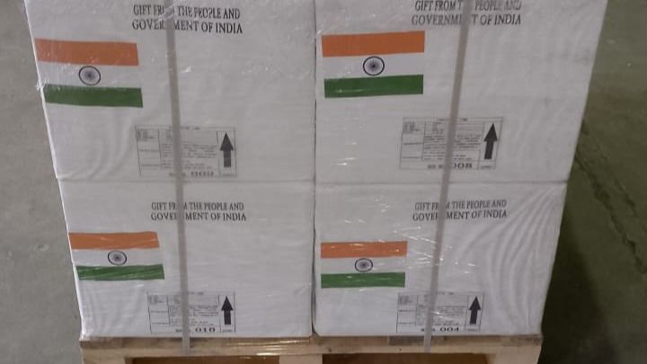 India Sends Humanitarian Aid to Palestine; Consignment Comprises 30 Tons of Essential Items