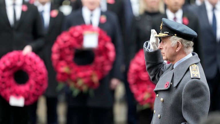 UK Royals And Political Leaders Honor Fallen Service Personnel On Remembrance Sunday