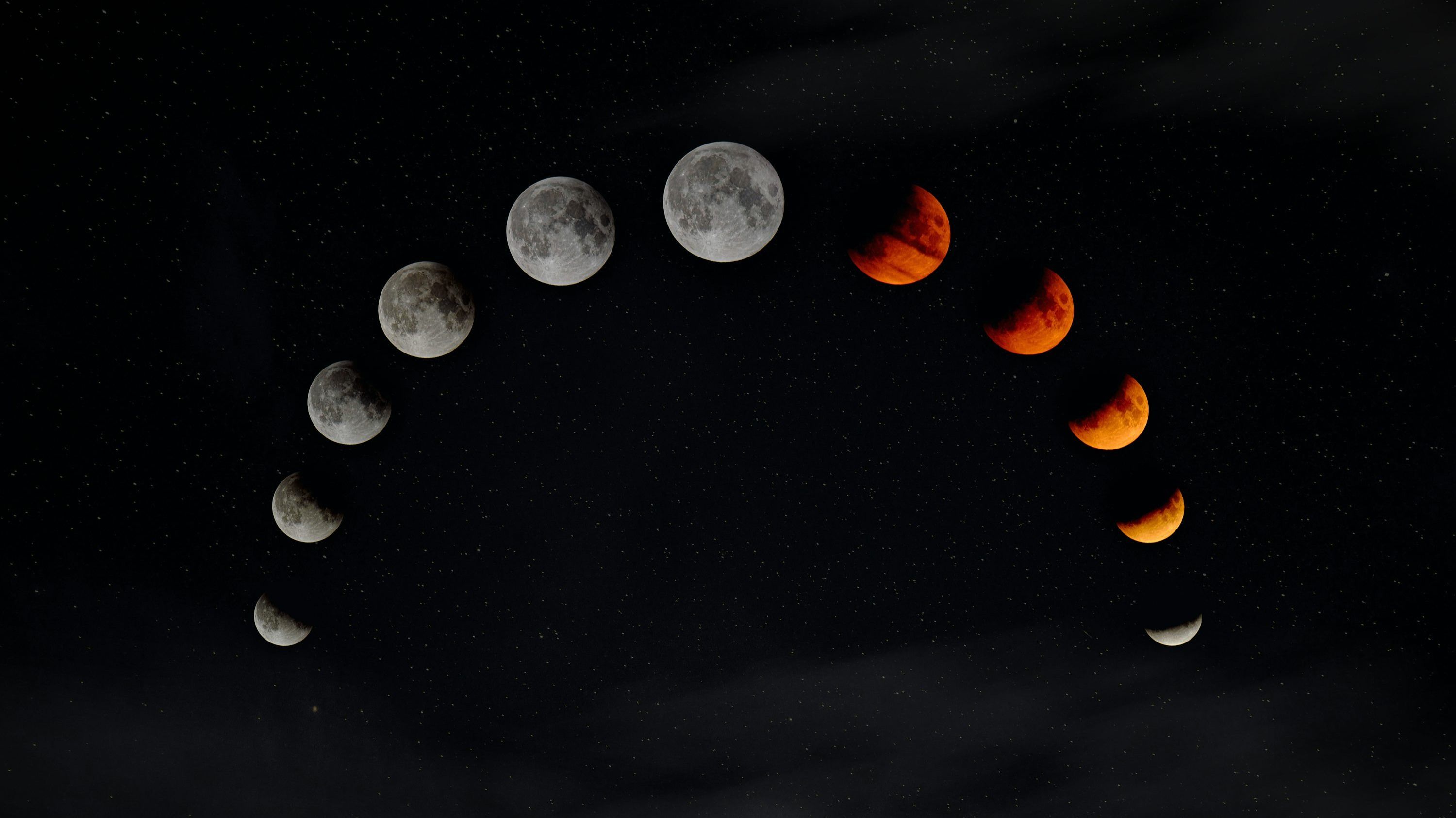 In Pics: Partial Lunar Eclipse, Super Harvest Moon Coincide for Rare Celestial Event