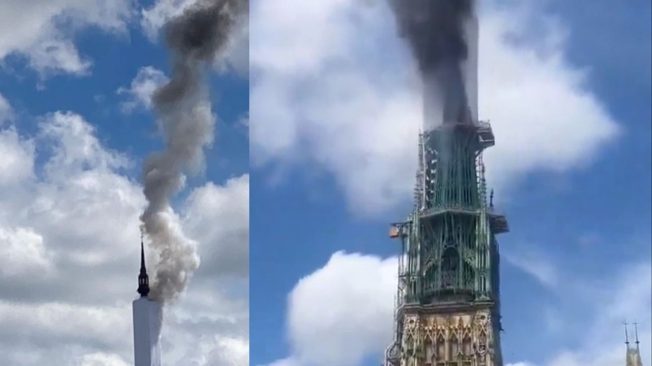 BREAKING: Massive Fire Breaks out in 12-th Century French Cathedral in Normandy’s Rouen