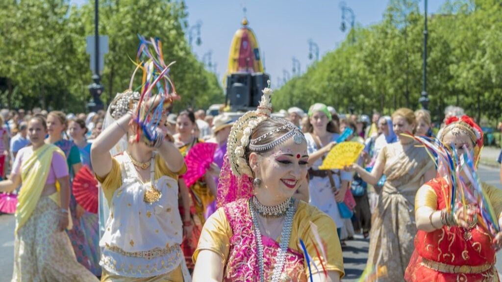 Hundreds of Krishna devotees join annual Festival of Chariots in Hungary’s capital