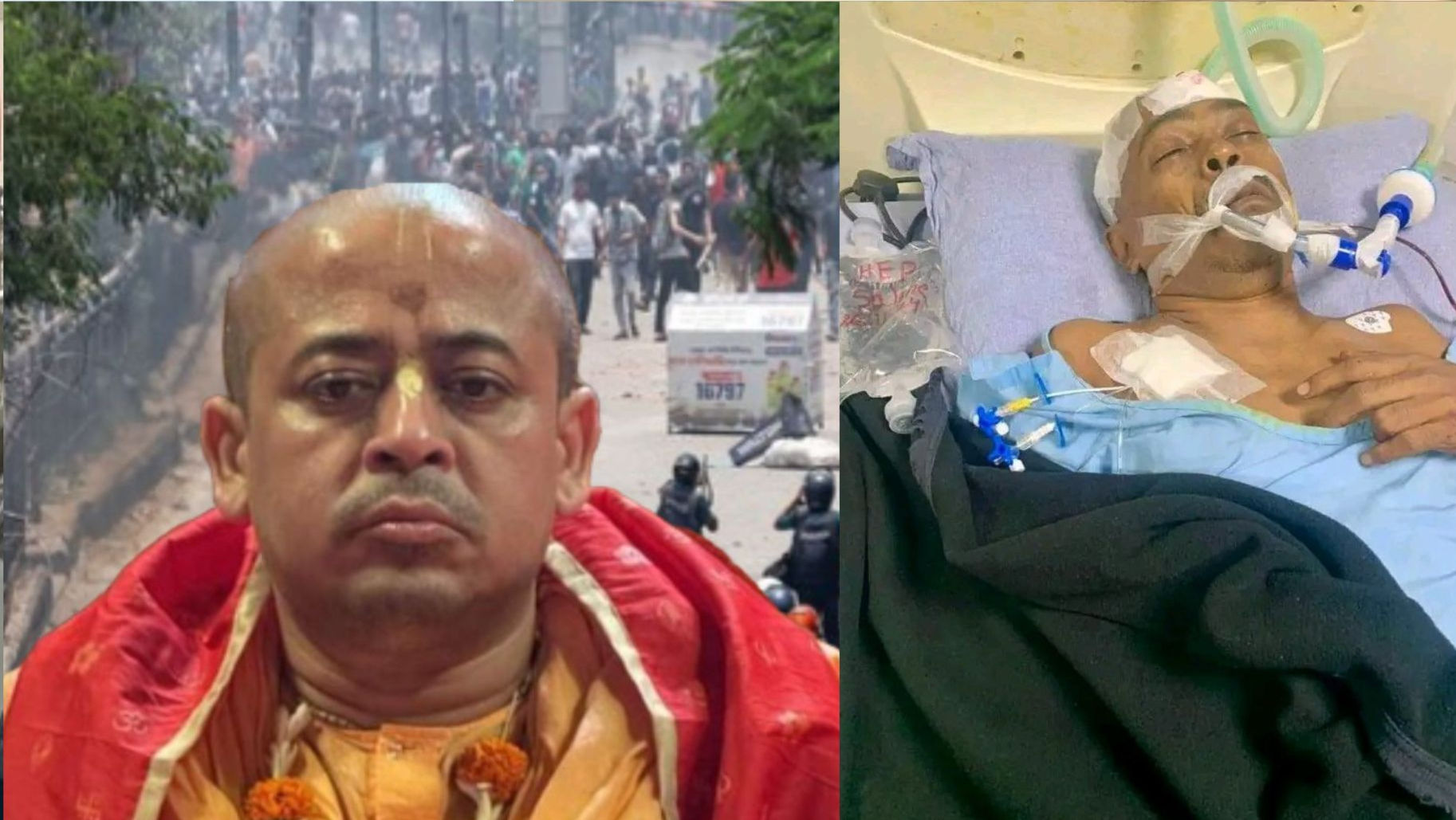 Hindu Monk Chinmoy Prabhu’s Bail Hearing Postponed in Bangladesh After Lawyer Brutally Attacked