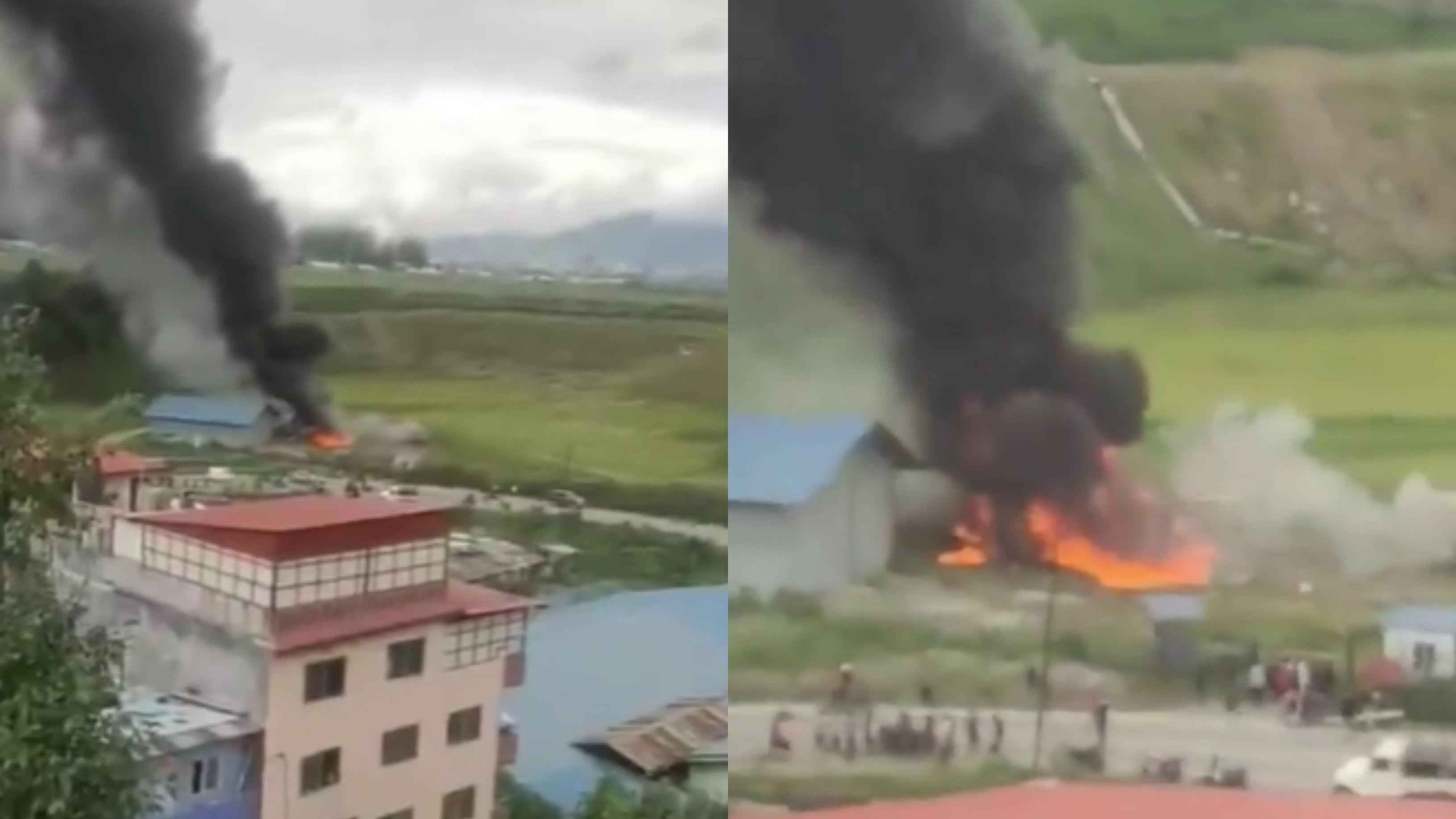 Video Captures Moment Saurya Airlines Crashes at Tribhuvan Airport in Kathmandu