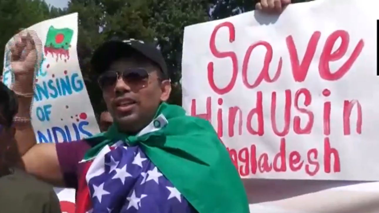 ‘End Ethnic Cleansing of Hindus’: Protests at White House Amid Deadly Attacks in Bangladesh