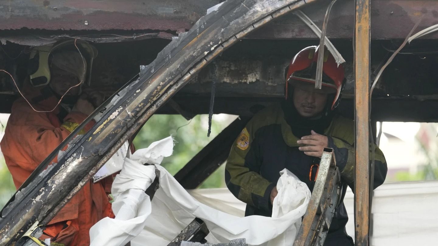 School Bus Catches Fire Outside Bangkok, 25 on Board are Feared Dead, Government Officials Say