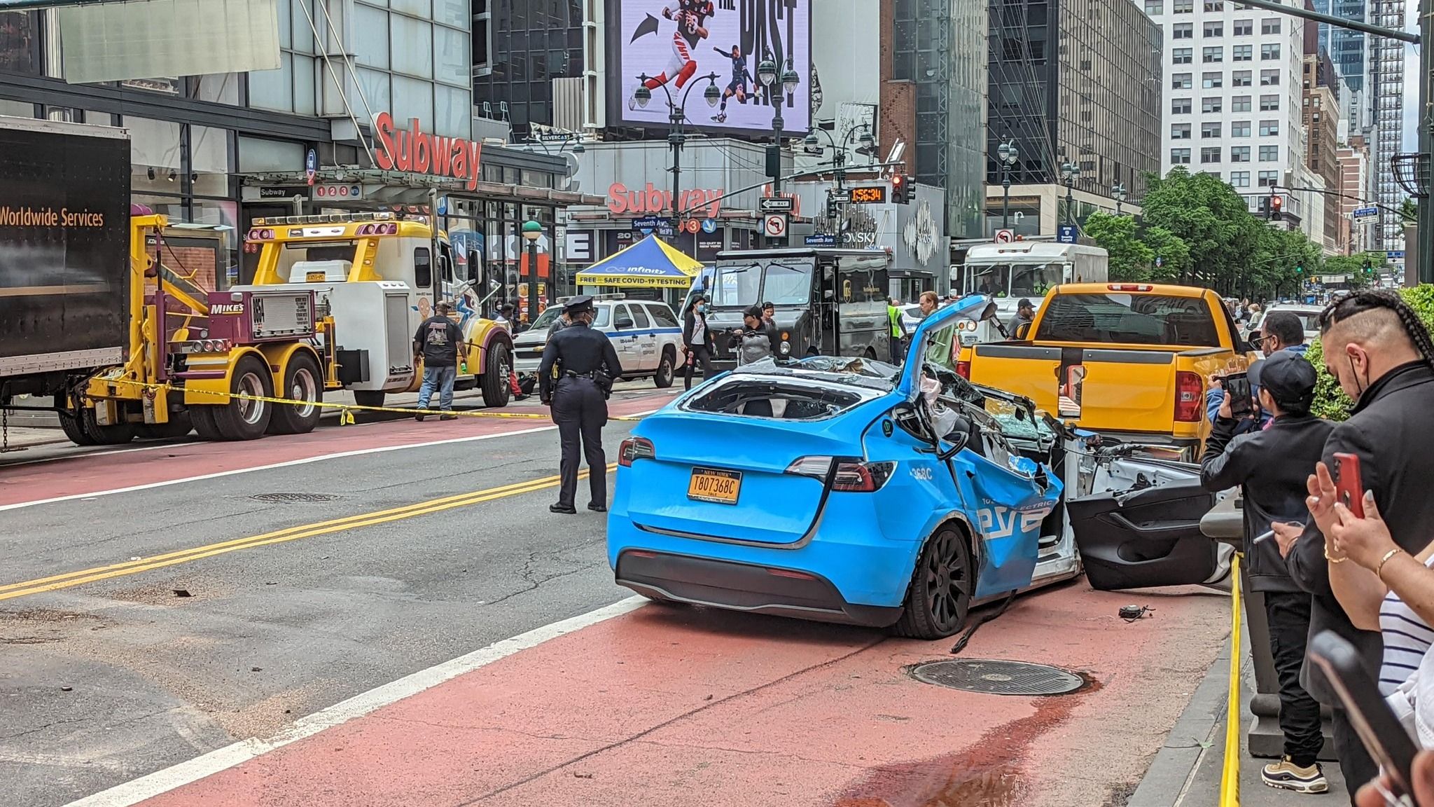 Several Injured After Car Crushes Pedestrians In New York's Herald Square On Christmas Day