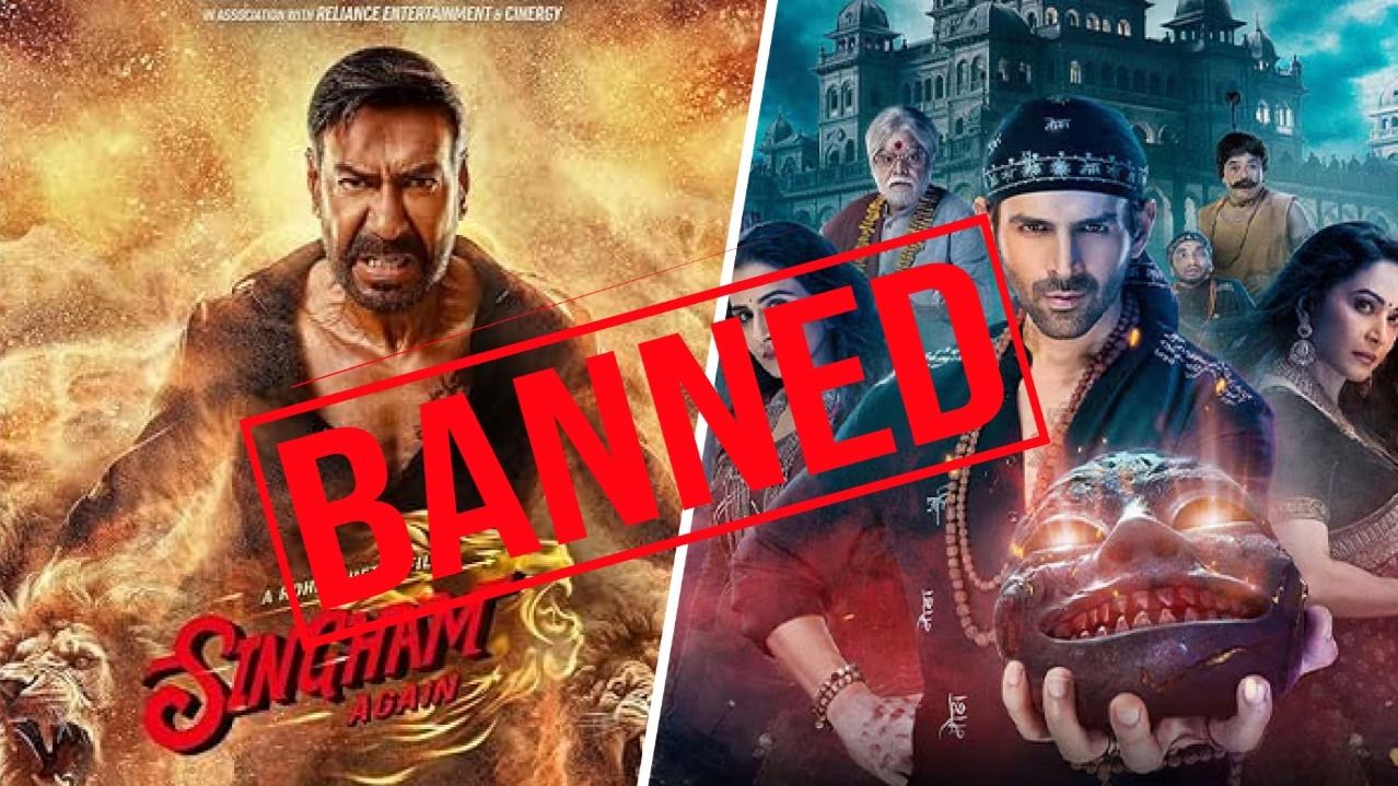 Ajay Devgn S Singham Again And Kartik Aaryan S Bhool Bhulaiyaa 3 Banned