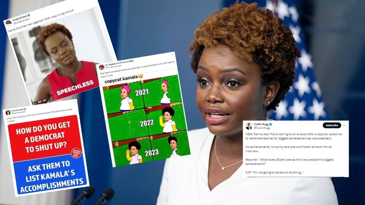 ‘Sympathy’: Karine Jean-Pierre’s Struggle to Highlight Harris’ Policy Achievement Fuels Meme Fest