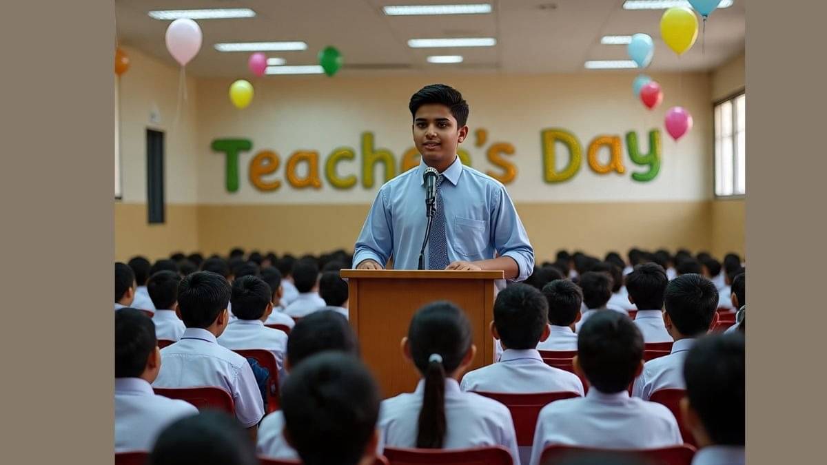 शिक्षक दिन भाषण 2025 हिंदीमध्ये: शिक्षकांच्या दिवसाच्या निमित्ताने सर्वोत्कृष्ट भाषण देऊ इच्छित आहे, नंतर या नमुन्यांच्या मदतीने तयारी करा