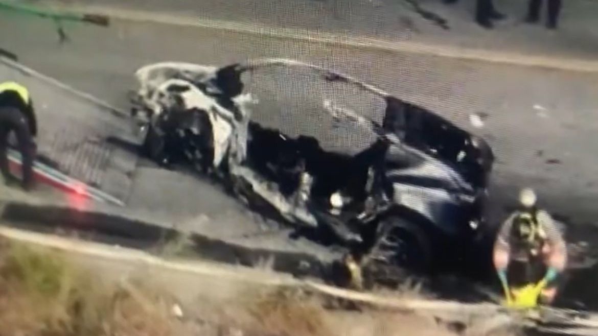 4 From Gujarat Killed in Toronto as Tesla Car Goes Up in Flames After Crashing Into Guardrail