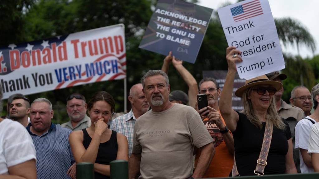 ‘Thank God for Trump’: White South Africans Rally in Support of US President’s Racism Claims