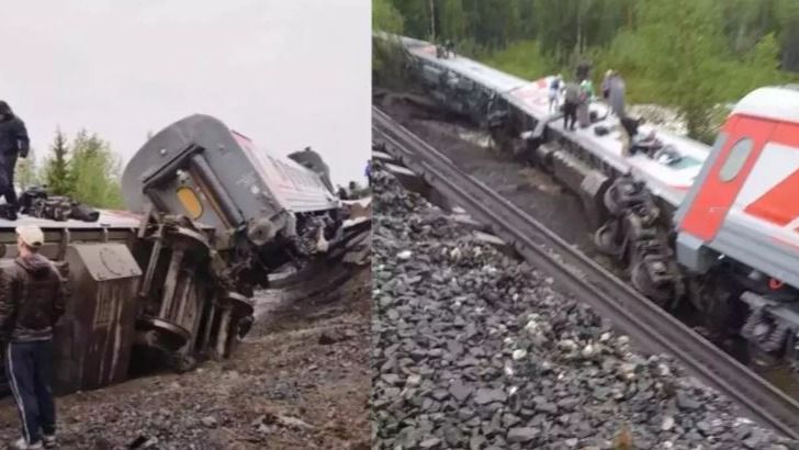 Russia Train Crash: 70 Injured As 9 Coaches Go Off Track in Komi