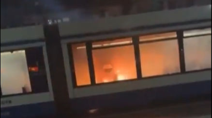 Violence Erupts in Amsterdam: Tram Set Ablaze Amidst Tensions After Attack On Israeli Soccer Fan