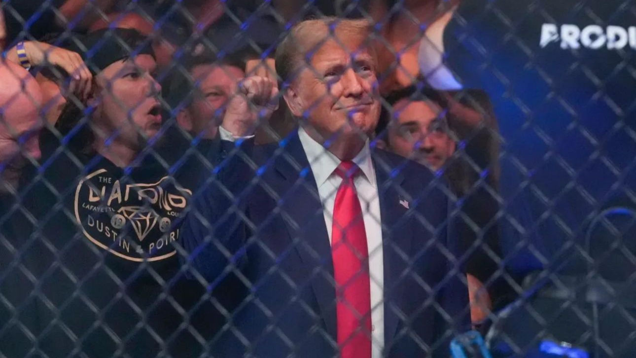 US President-Elect Donald Trump Attends UFC Fight Between Stipe Miocic-Jon Jones in New York