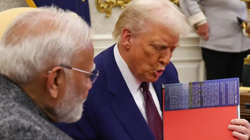 Trump Gifts PM Modi Signed Copy of ‘Our Journey Together’– See Photos