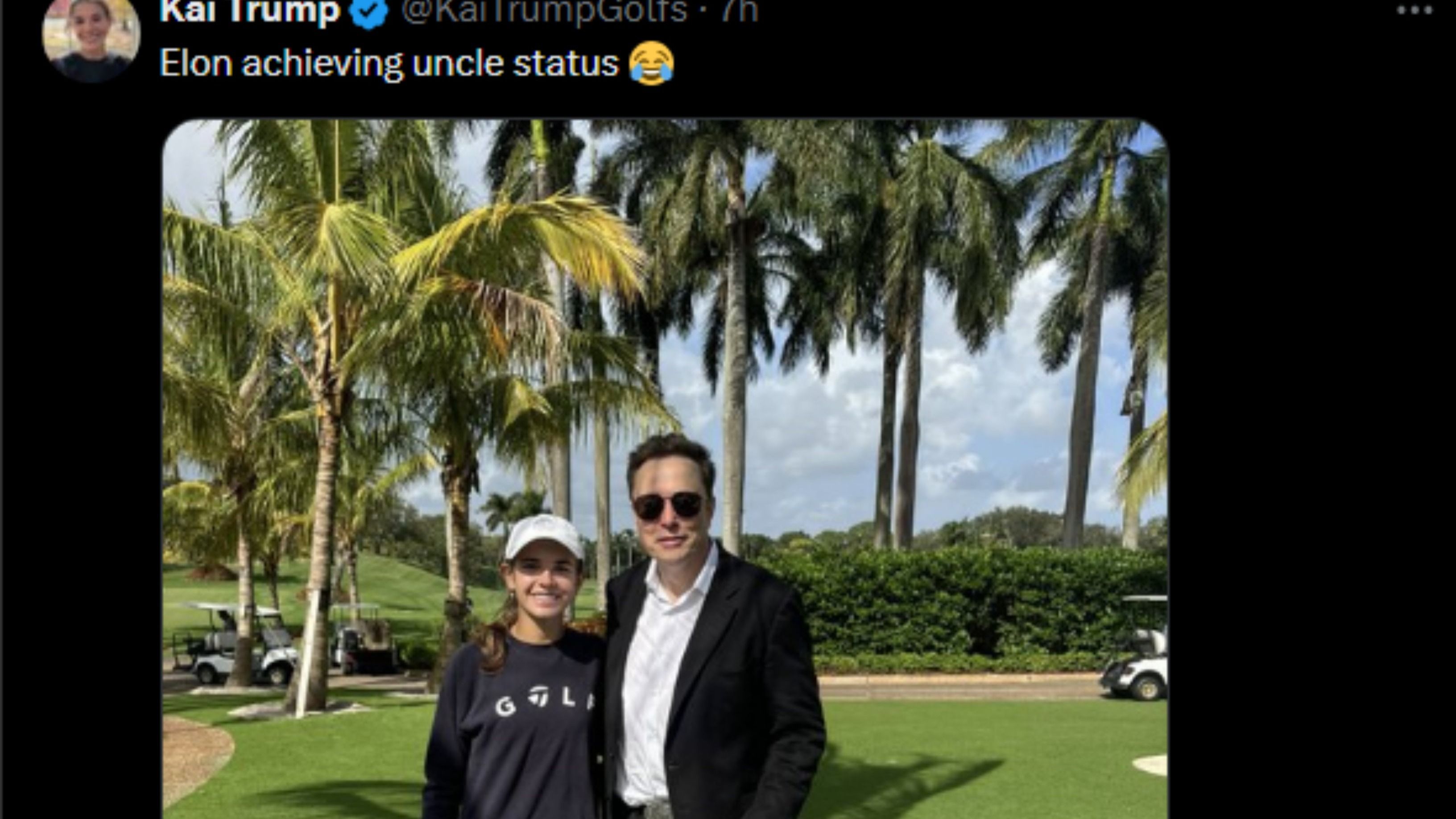 ‘Uncle’ Musk Joins Trump’s Granddaughter and President-Elect for Golfing