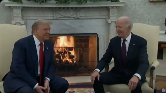 Video: Trump And Biden Joke About ‘Hounding Reporters’ During First Meet