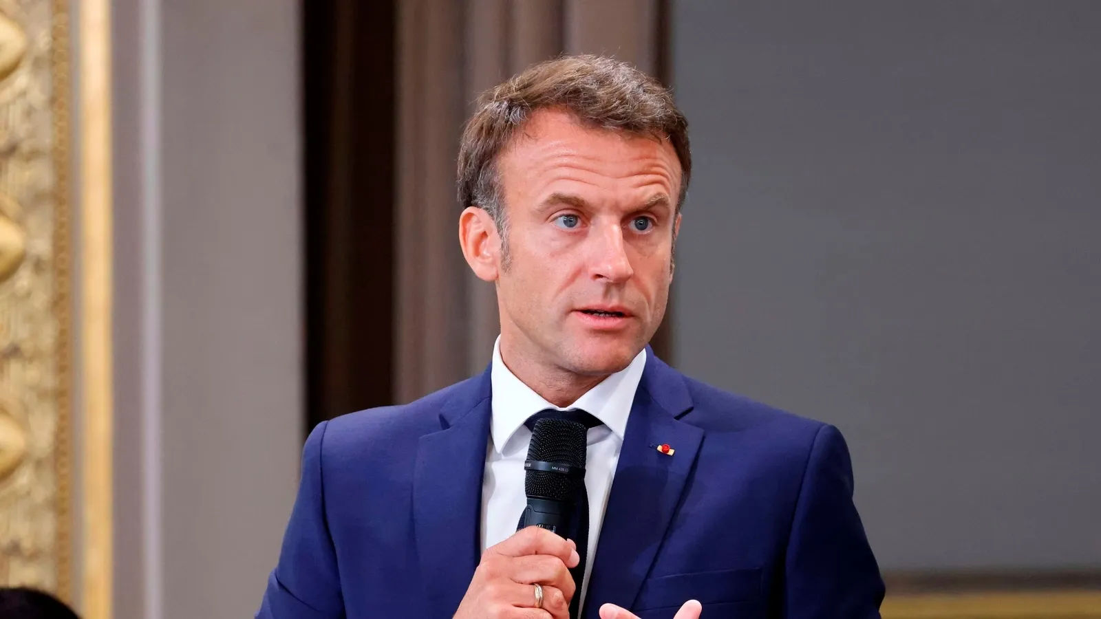 French President Emmanuel Macron Meets With Hospital Staff in Mayotte