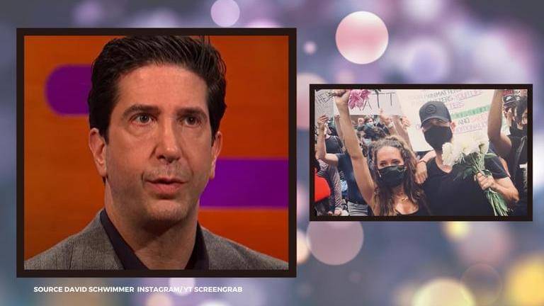 Friends Actor David Schwimmer His Ex Wife Zoe Buckman In Black