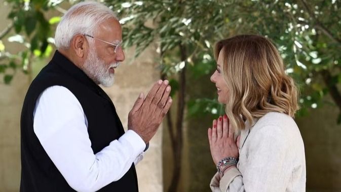 G7 Summit: Italian PM Meloni Greets PM Modi With ‘Namaste’