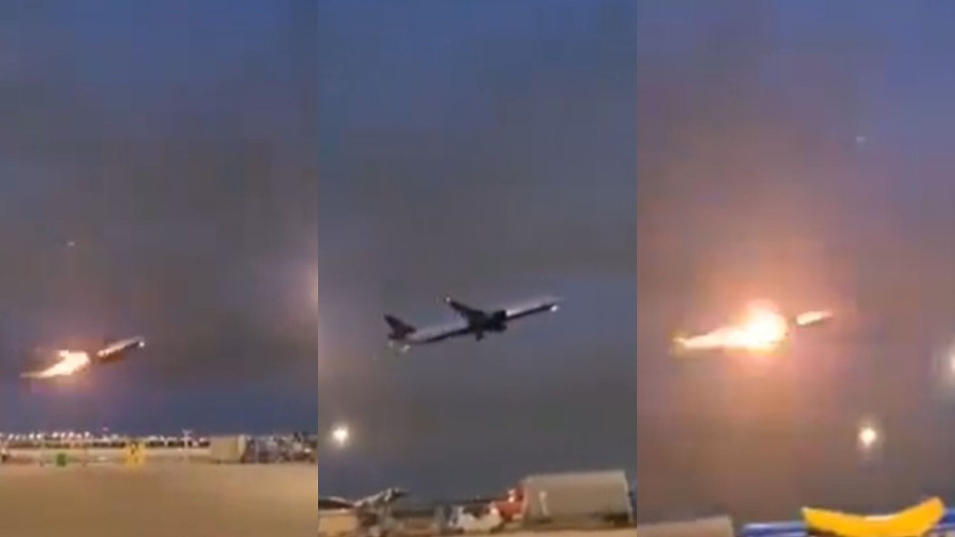 Video: Boeing 777 Catches Fire on Takeoff, Makes Emergency Landing