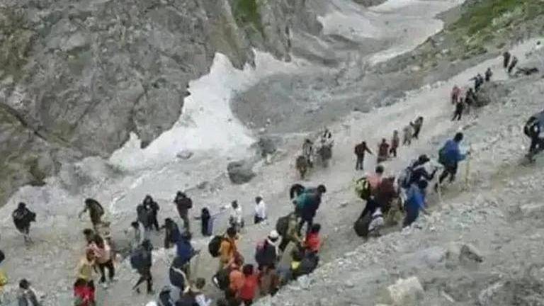 J K Amarnath Yatra Resumes Today From Nunwan Pahalgam Area Pilgrims