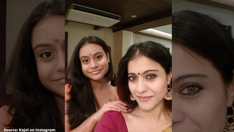 Kajol Nysa Devgn Tanuja And Tanishaa Mukerji Pose Happily In A Pre