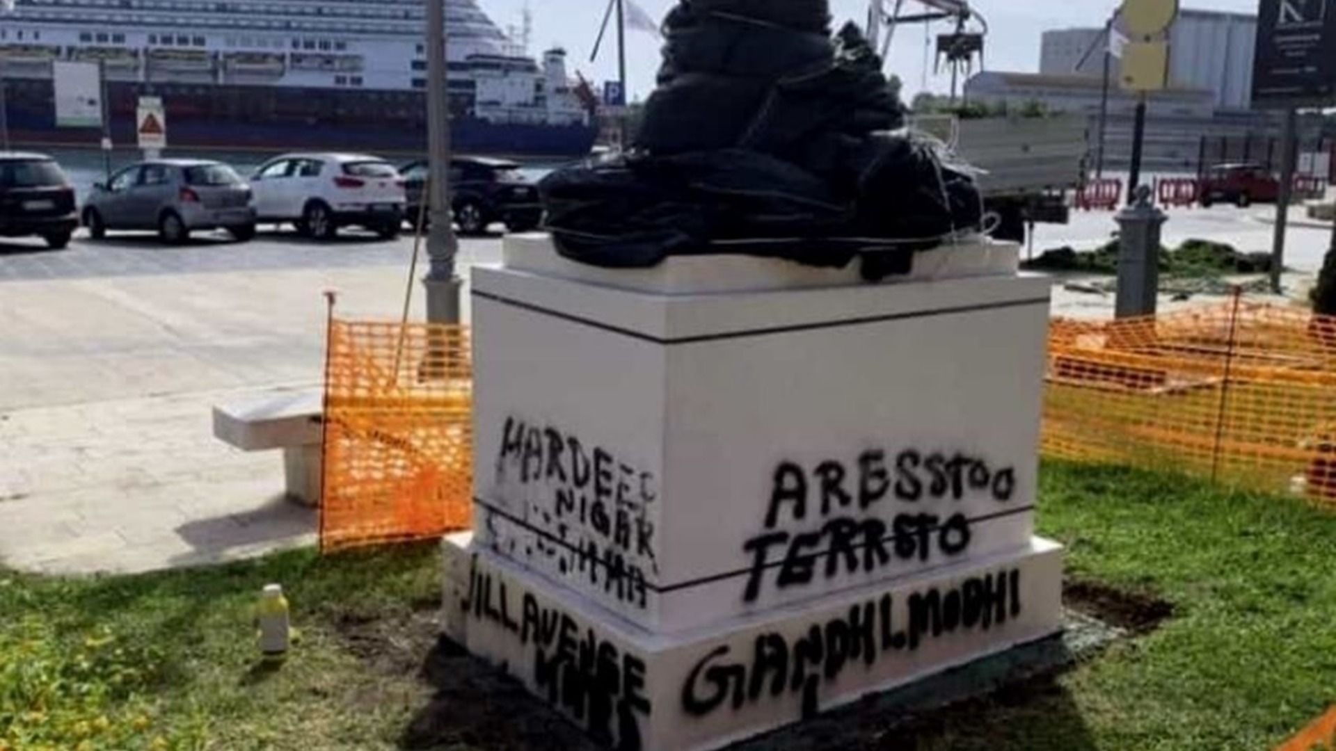 Mahatma Gandhi’s Bust in Italy’s Milan Vandalised by Khalistani Extremists