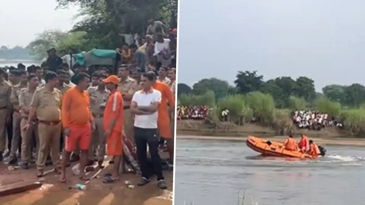 12 Feared Dead in Drowning During Durga Idol Immersion in Agra; 5 Bodies Recovered, Search Continues