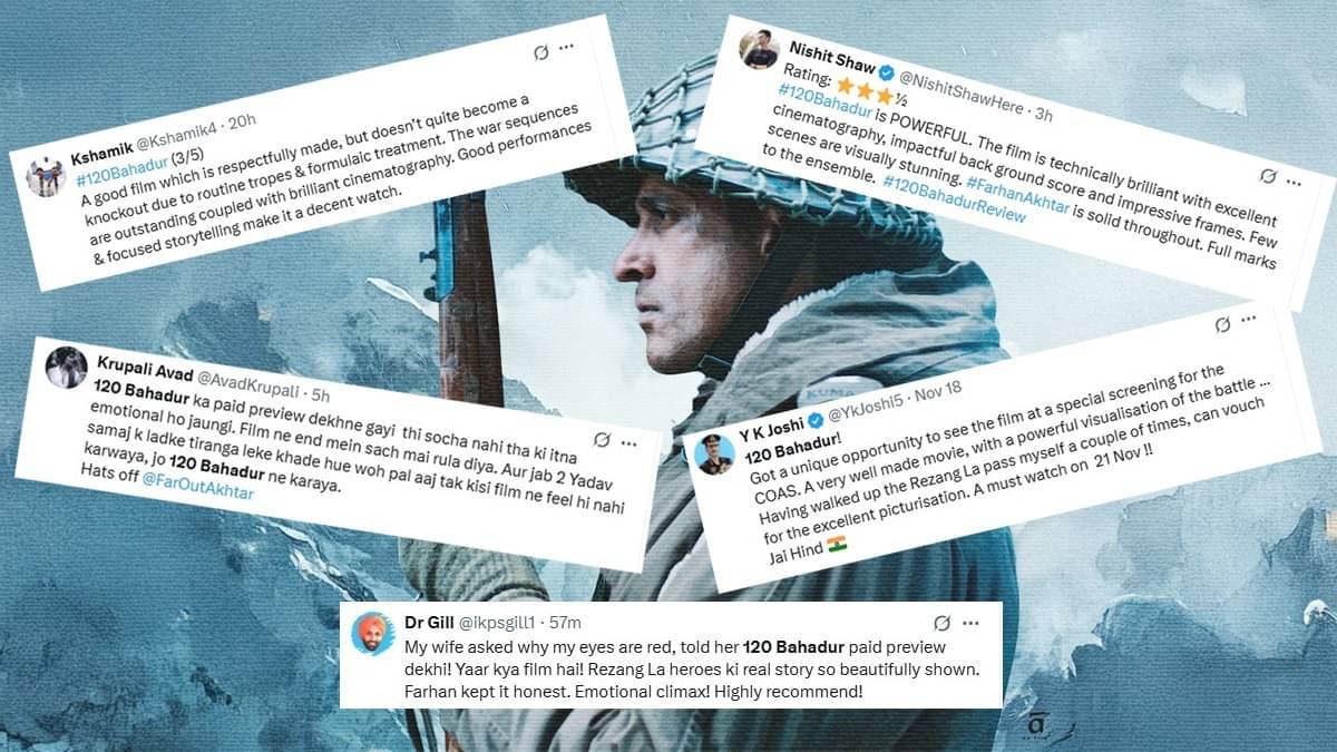 120 Bahadur stars Farhan Akhtar as Param Vir Chakra recipient Major Shaitan Singh