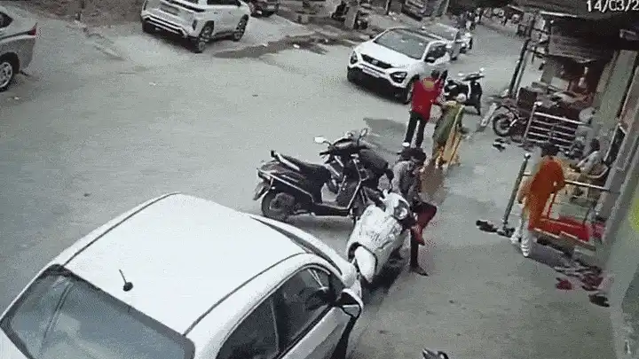 Gurugram Accident CCTV Footage