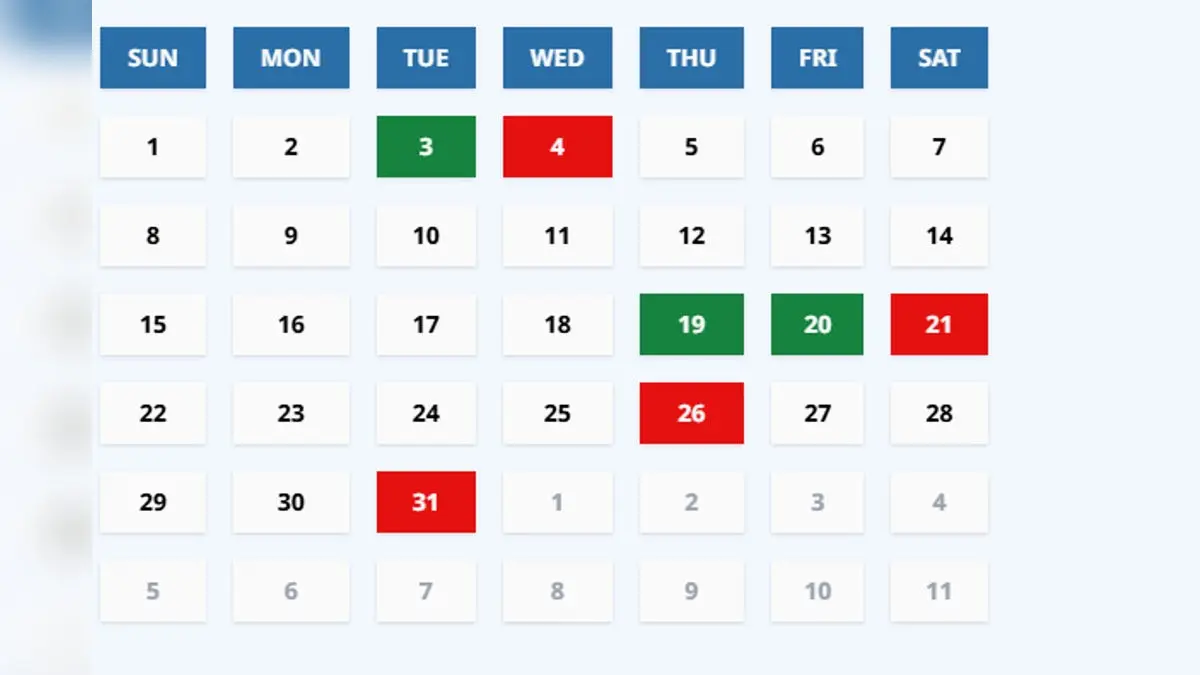 2026 Holiday List Released: See Full Month-Wise Gazetted & Restricted Leave List Here