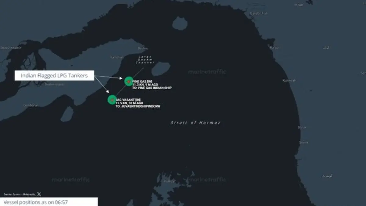 2 More Indian-Flagged Vessels Crossing Strait Of Hormuz To Reach India 2 Indian Flagged Vessels Secure Safe Passage Through Strait of Hormuz Amid Regional Conflict