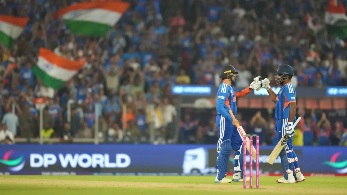 T20 World Cup Final: Abhishek Sharma Breaks World Record With 18-Ball Fifty, Sparks India’s Explosive Start vs NZ Abhishek Sharma, Sanju Samson
