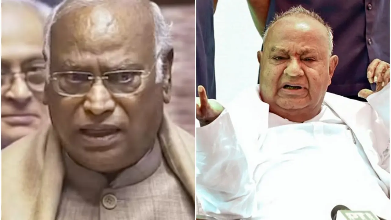 'Abusive Relationship, Had To Divorce Congress': Gowda Replies To Kharge's 'Married To Modi' Joke 'Abusive Relationship, Had To Divorce Congress': Gowda Replies To Kharge's 'Married To Modi' Joke