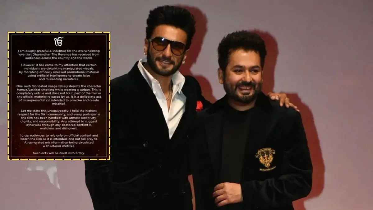 Dhurandhar 2: Aditya Dhar Assures Firm Action Against 'Fabricated' Posters Of Turban-clad Ranveer Singh Smoking Aditya Dhar breaks silence on Dhurandar 2 smoking row