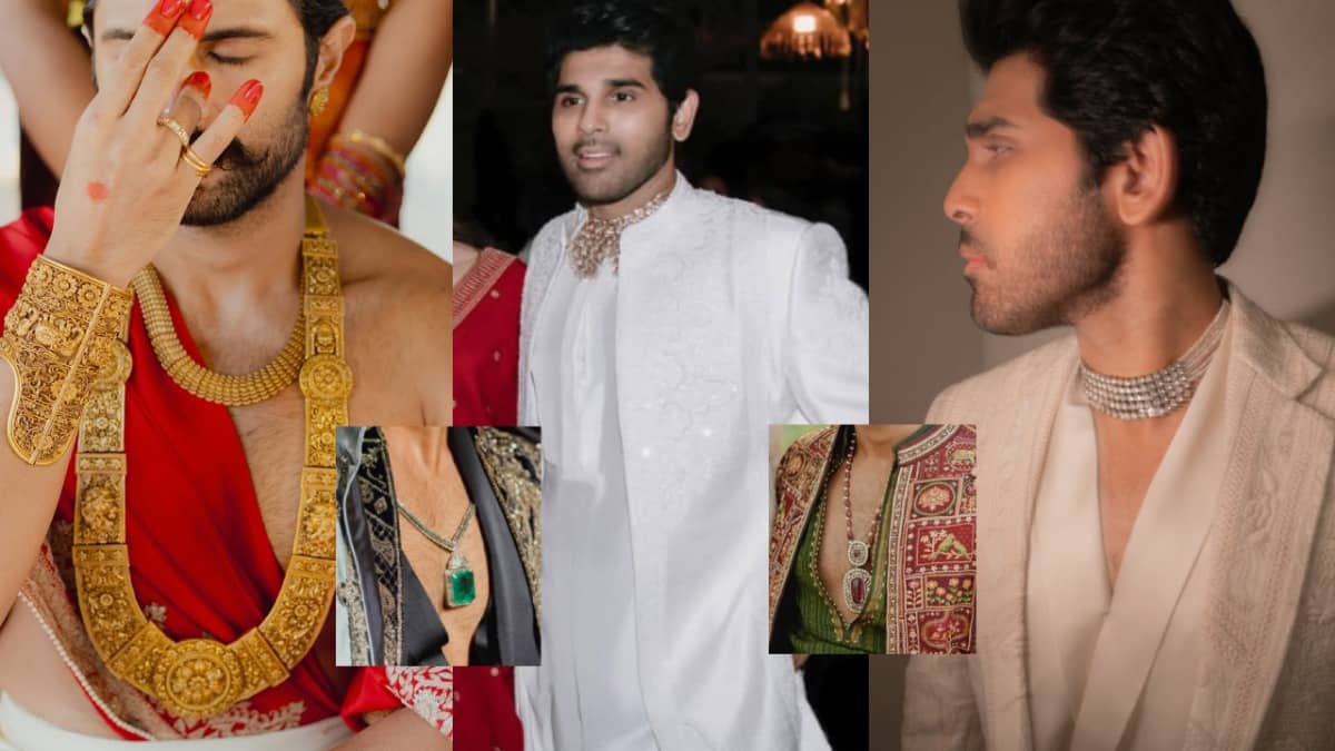 अल्लू शिरीष के डायमंड चोकर से लेकर विजय देवरकोंडा के गोल्डन हार तक, कैसे साउथ एक्टर्स ने मेन ज्वेलरी को किया ‘नॉर्मल’