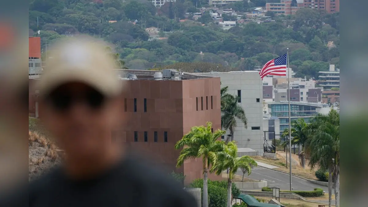 American Flag Raised At US Embassy In Venezuela For 1st Time Since 2019 American Flag Raised At US Embassy In Venezuela For 1st Time Since 2019