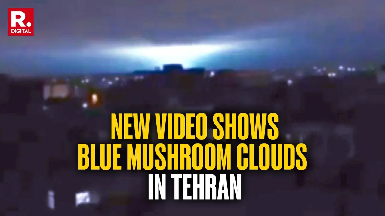 Blue Mushroom Clouds Spotted In Tehran As US, Israel Hit Iran's Key Energy Sites | VIDEO Blue Mushroom Clouds Spotted In Tehran As US-Israel Strikes Hit Iran's Key Energy Sites