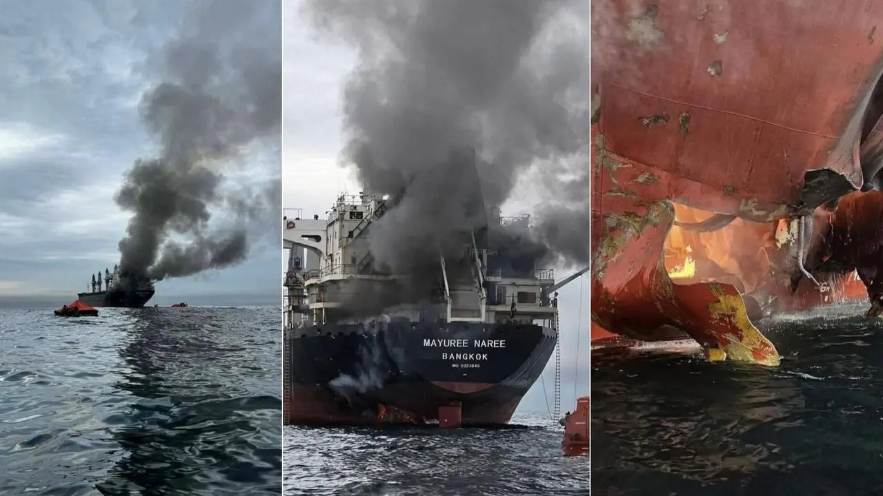 Indian National Killed As Explosions Tear 2 US Oil Tankers Apart Off Basra Port In Iraqi Waters Indian National Killed As Explosions Tear 2 US Oil Tankers Apart Off Basra Port In Iraqi Waters