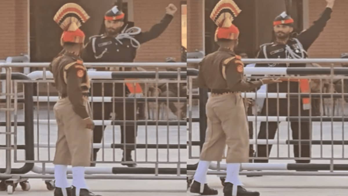 BSF Soldier Mocks Pakistan Ranger at Wagah Border, Video Goes Viral | WATCH