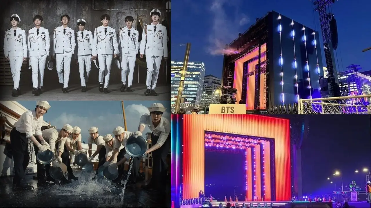 BTS Concert: Gwanghwamun Square In Seoul Transforms Into Mega Stage Ahead Of Historic Comeback, First Glimpse Goes Viral BTS Comeback Venue