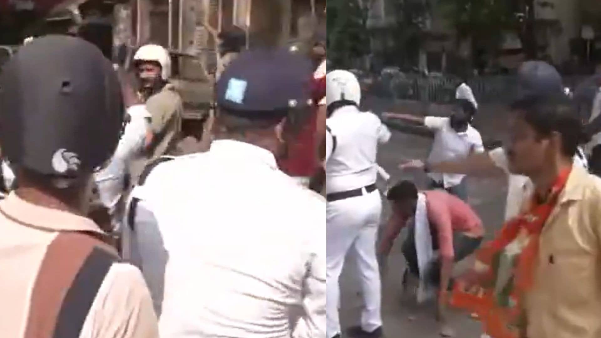 clash broke out between BJP and TMC workers in the Girish Park area
